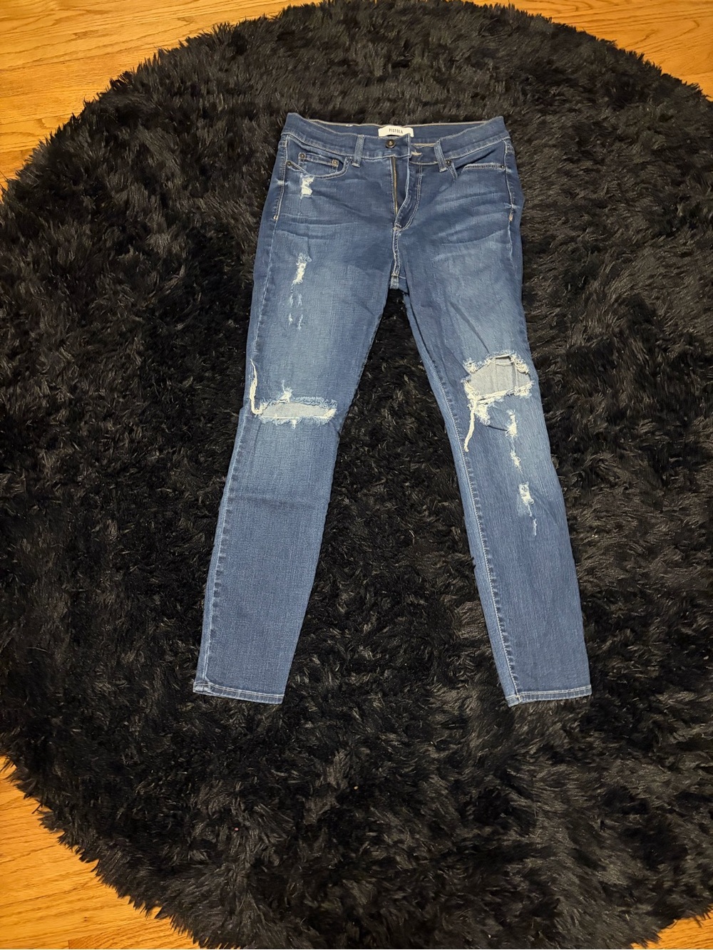 Pistola Distressed Blue Women's Skinny Jeans